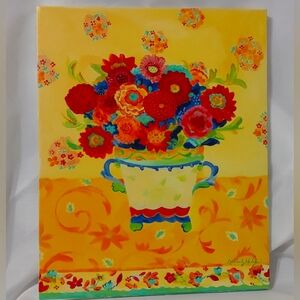 Nasturtium Yellow Fine Art Giclee Canvas Print by Kimberly Hodges 16 x 20